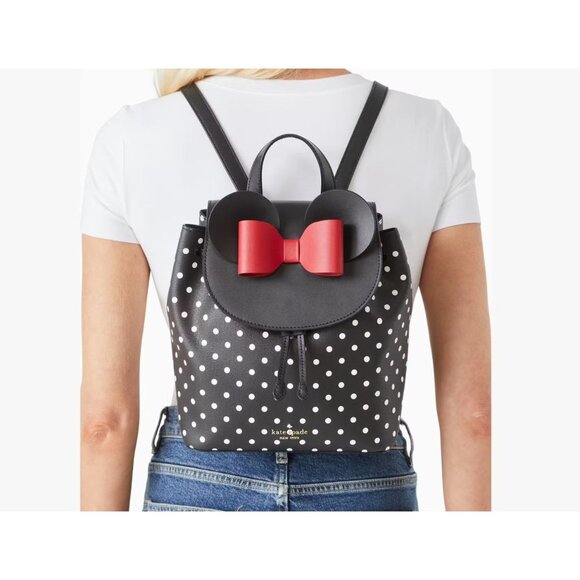 NEW! Disney X Kate Spade New York Minnie Mouse Backpack - Picture 1 of 7